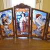 Coca Cola Four Seasons 5 stained glass panels - 1986