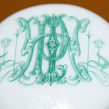 Art-Nouveau toothpick holder~what's that monogram?