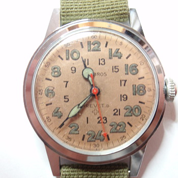 50's or 60's Helbros Military 24 hour watch - Wristwatches