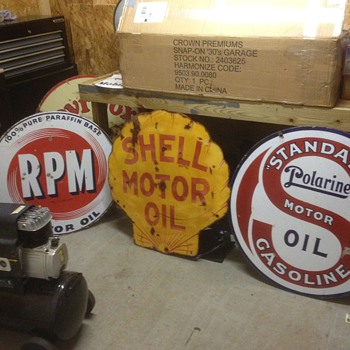 Standard, Shell and RPM Porcelain Sign s 