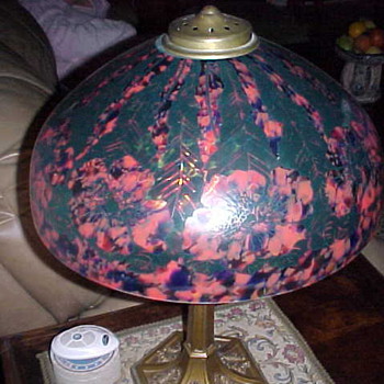 Czech Lamp with Black Paint Overlay