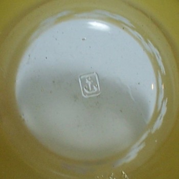 Retro Anchor Hocking Yellow Cased glass - Glassware