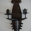 art deco amsterdamse school iron candle houlder