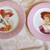 Pair of unmarked portrait plates