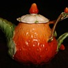 Fine Porcelain Strawberry Teapot