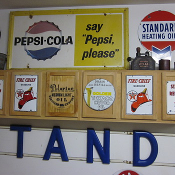 Porcelain Pump Signs