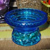 Blue Glass Candleholder