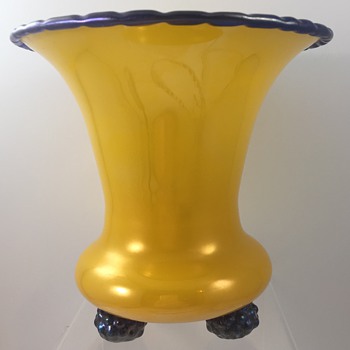 Loetz Citrongelb Ausführung 224 vase, PN III-1121, ca. 1920 - Art Glass