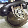 Old Bell Telephone with Brass Handle, Brass Dial