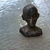 Old wooden carving of a head...