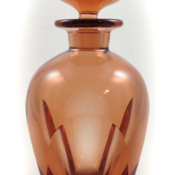 Moser Rosalin Liquor Bottle, "Bar", ca. 1934, R. Eschler design, Prod Nr. 16 020 - Art Glass