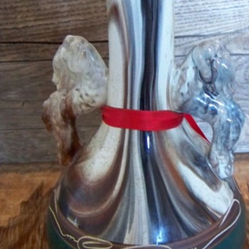 Green Liquor Bottle with Stopper - Bottles