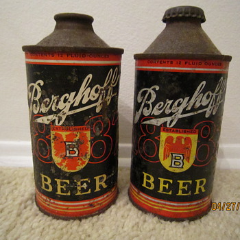 Berghoff Beer can variations caused by World War II....