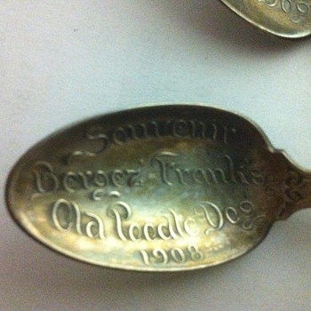 Bergez Franks Old Poodle Dog Tea Spoons 1908 ?