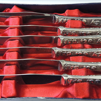 Souvenir Knife Set - Israel - Silverplated & Stainless Steel