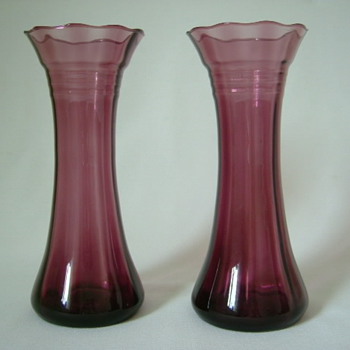 Two Large Belgian Vases - Art Glass