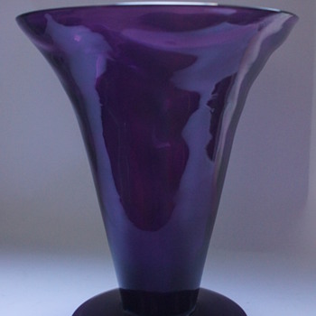 Whitefriars Amethyst Trumpet Vase - Art Glass