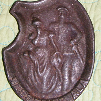 Bessemer, Alabama Cast Iron Piece with Southern Belle and Gentleman? - Victorian Era