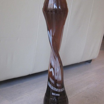 Belgian antique twisted coca-cola bottle - French and Dutch