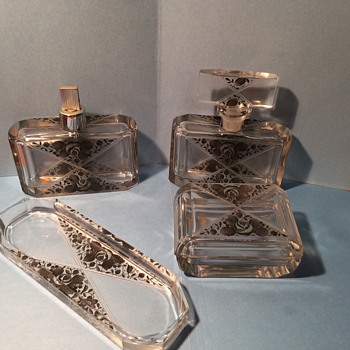 4 piece vintage Czech set - Bottles