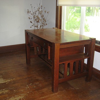 Mission Oak Library Table
