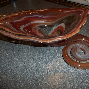 Caramel Swirled Art Glass - Art Glass