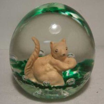 Gibson Squirrel & Beaver - Art Glass