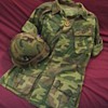 1969 U.S. Marine ERDL Camouflage Jacket and Helmet
