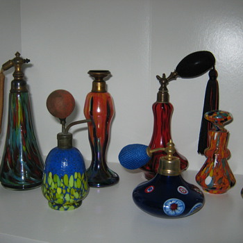 Some of my Czech Perfumes - Art Glass