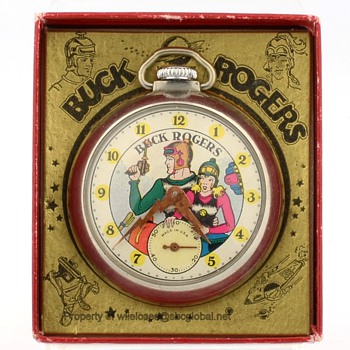 1935 Buck Rogers Ingraham Pocket Watch in Original Box - Wristwatches