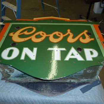 porcelain Coors sign - Signs