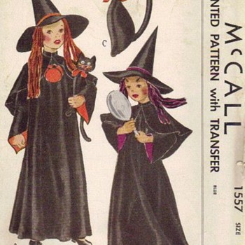 Early 1950s Halloween Witches Costume - Sewing