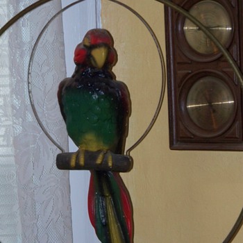 Vintage Parrot Macaw, chalkware.