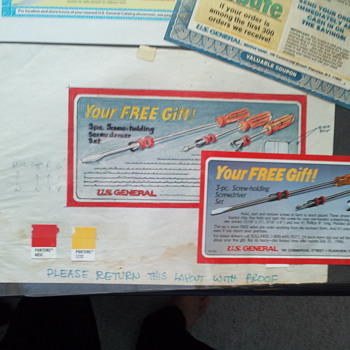 Vintage Black & Decker and US General artist proof ads - Advertising