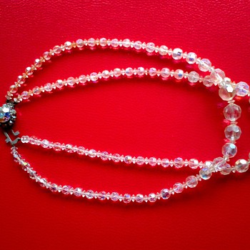 1950s Aurora Borealis Crystal Necklace ! - Costume Jewelry