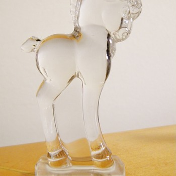 Vintage Heisey Crystal Standing Horse Figurine 1950's - Animals