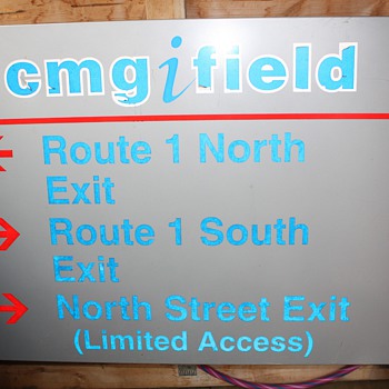 Original Gillette Stadium Traffic Sign