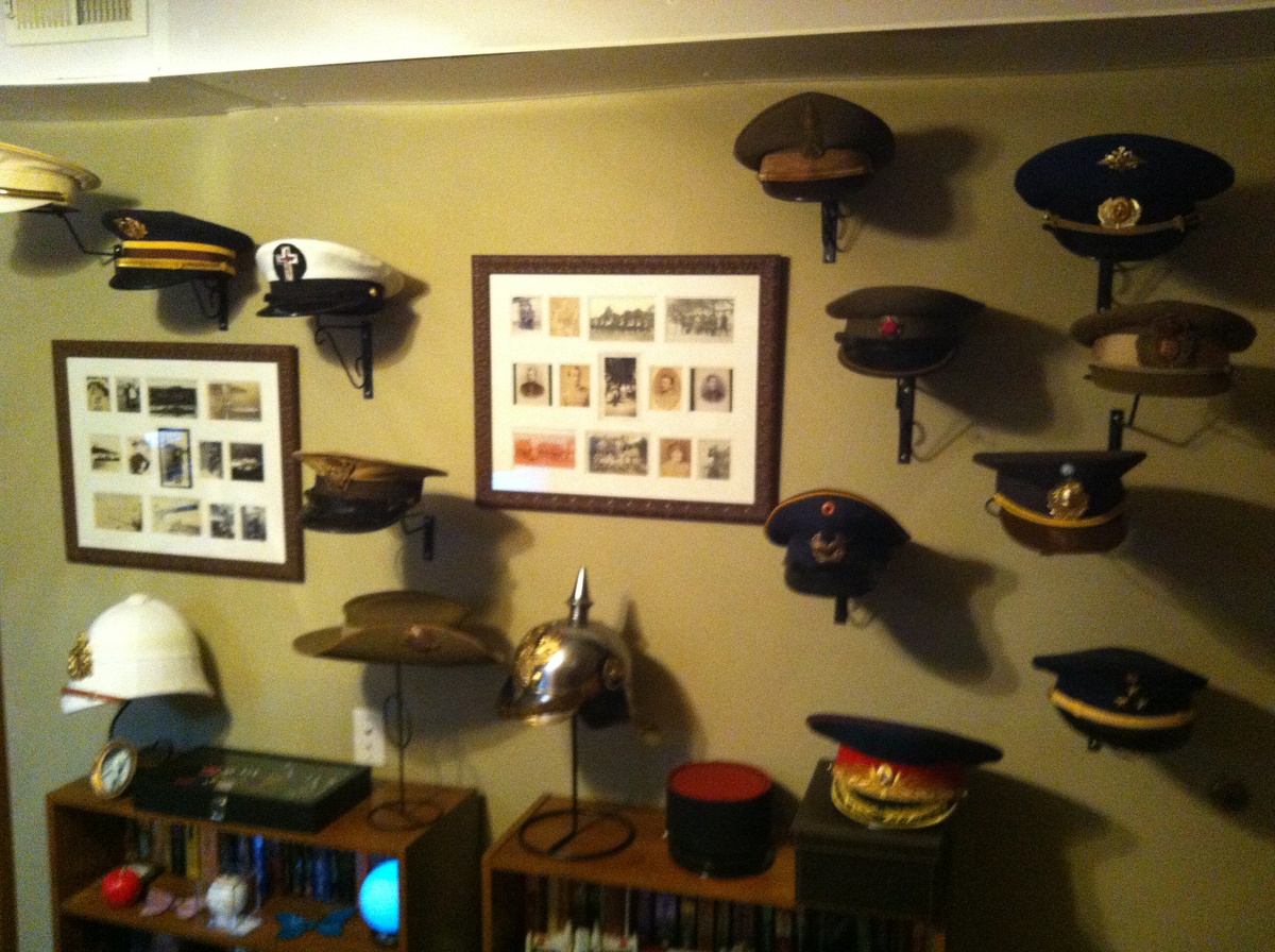 Military hat collection display Collectors Weekly