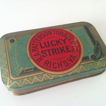 Vintage Lucky Strike Cut Plug Tobacco Tin - Advertising