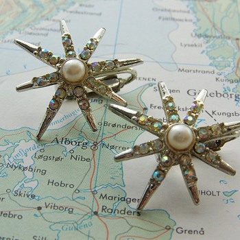 Emmons 'Rainbow Star' earrings and brooch