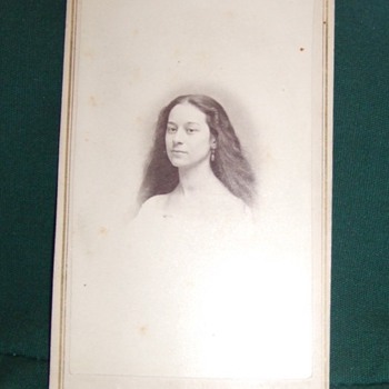 Kentucky woman with long flowing hair CDV - Photographs