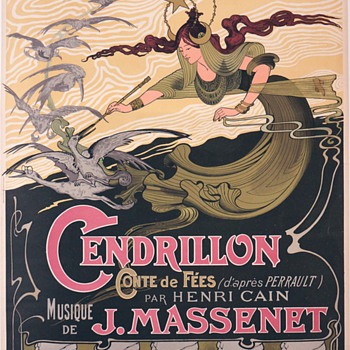 1899 Emile Bertrand "Cendrillon" French Opera Poster - Art Nouveau