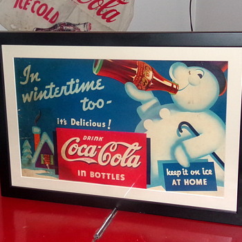 1935 Coca-Cola Cardboard Hanger Sign - Coca-Cola