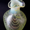 Vaseline glass vase