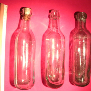 The beautiful antique bottles