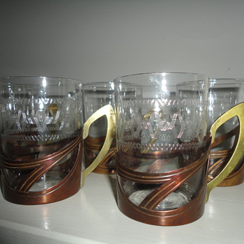 Carl Deffner Jugendstil copper tea holders, Germany c. 1900 - Art Nouveau
