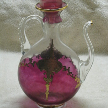 Free Blown Spout Decanter Very Old