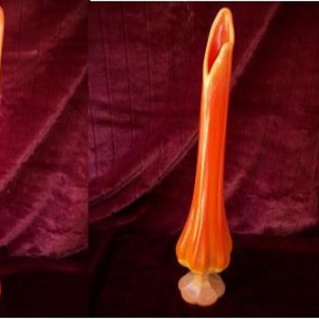 Orange Vases Murano? - Art Glass
