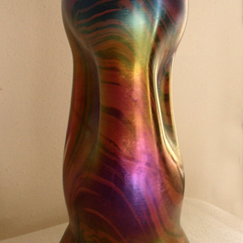Rindskopf Papyriform (Karnak) Style Vases - Art Glass