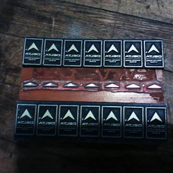 Delta Airlines Transportation Bottle Letterpress Printing Blocks - Advertising